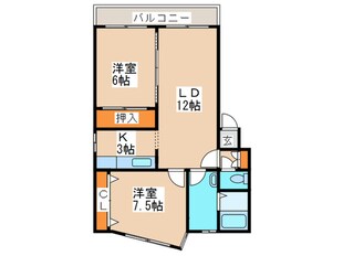 アベニュ－月寒東の物件間取画像